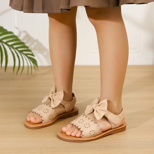 Image of Toddler Girls Sandals Summer Flats Dress Shoes for Baby Little Kids Girl