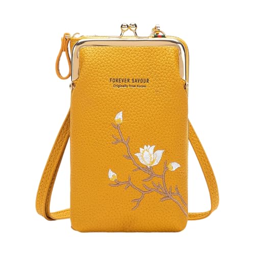 [Worpo] Grip Ending Vertical Tiny Phone Bag PU Leather Dense Crossbody Bag with Modifiable Belt for Daily Rudiments Detachable A