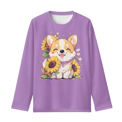 Image of Kids Long Sleeve Shirts for Girls 3-16 Year Old Cute Clothes for Teen Girls Casual Workout Tops