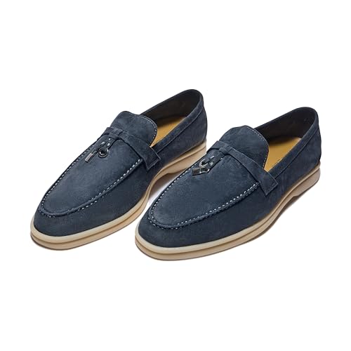 Image of Women's Summer Stroll Charms Premium Designer Suede Leather Loafers Shoes