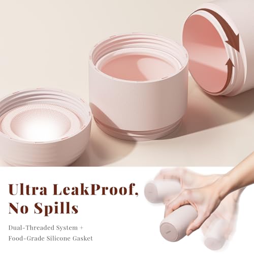 New Travel Toiletry Containers [Ultra Leakproof] TSA-Approved, PLA Hard Shell Jars with 5 Magnetic Labels, Wide Mouth Bottles for Lotion, Cleanser, Shampoo, Conditioner, Pink, 3 Pack, 2OZ2
