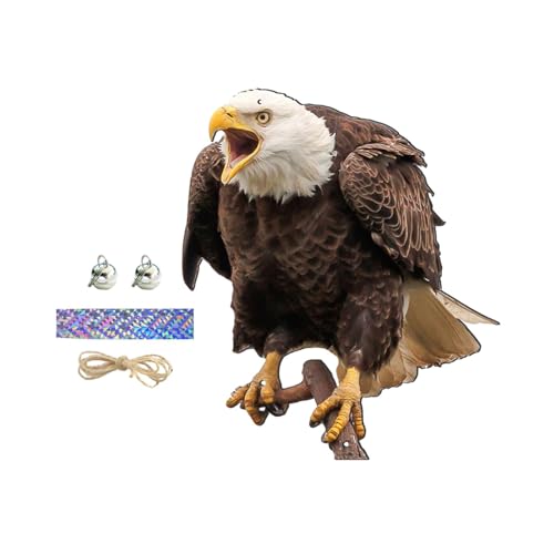 Image of Fake Owl Decoration Realistic Owl to Keep Birds Away for Rooftops Yard Patio Style F