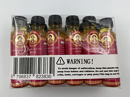 12x Angki Somthawin Hotel Spa Natural Thai Aroma Herb Yellow Oil 24cc Wholesale Price Made of Thailand