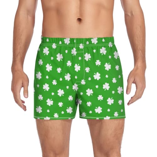 Image of Men's Boxer Shorts Cotton Loose Underwear with Button Fly