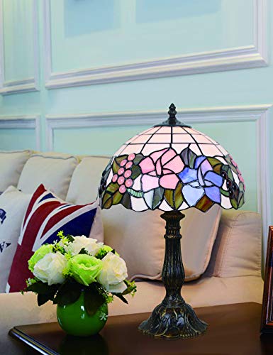 Lampada da comodino con lampada da tavolo floreale...