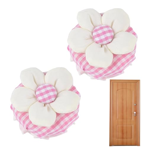 2 Pack Floral Novelty Fabric Door Handle Cover Kids Handle G