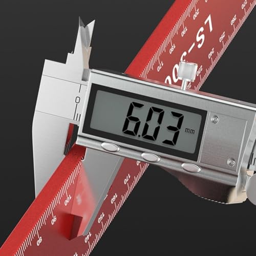 Carpenter Square, L Shape Multi Angle Measuring Ruler, Combination Framing Square Carpenter Square Set for Measuring, Drawing, Woodworking, Right Angle Ruler, Framing Tools(150mm) by Cloudpower - Image 9
