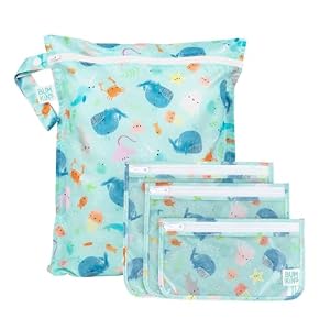 Bumkins Wasserdichte Nasstasche und Packbeutel Set