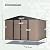 10x10 FT Outdoor Storage Shed with Lockable Double Doors, Aluminum Frame, Weatherproof, Metal Tool Storage Shed for Garden, Backyard, Patio, and Outdoor Equipment Storage