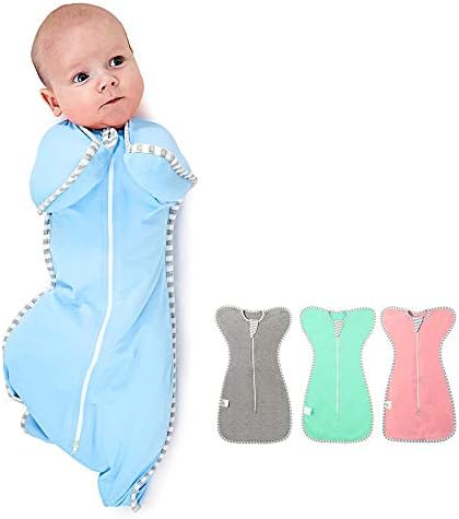 NARUTOO Swaddle Wrap for Baby, Newborn Boy or Girl Adjustable Sleep Sack Breathable Soft Premium Cotton Suit for Kids Aged 0-3 Months (Blue)