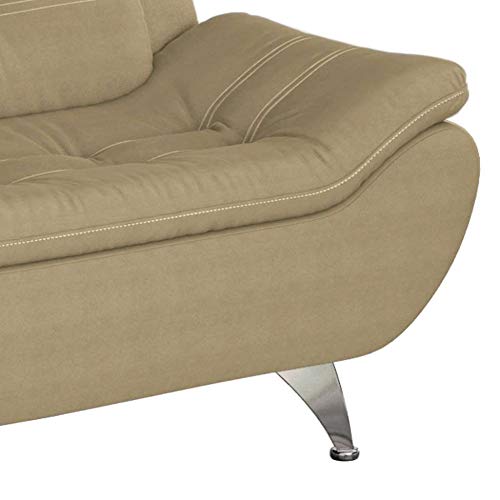 Sofá 3 Lugares New Passion Suede Bege