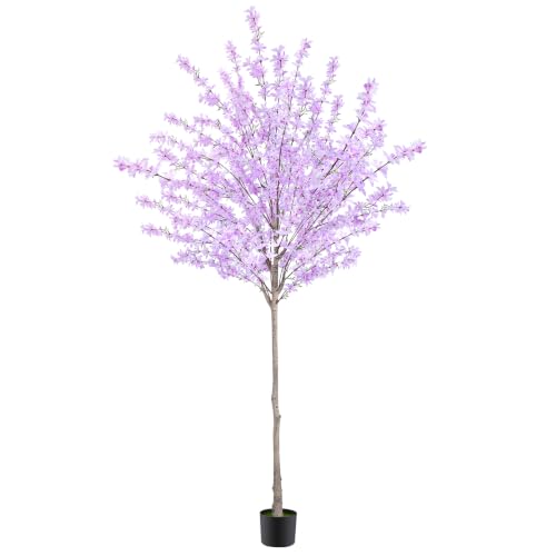 6ft Artificial Winter Jasmine Tree, Faux Forsythia Plant with Cement Base - image 1