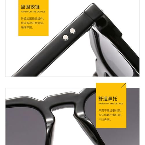 Trendy Rivets Sunglasses Men Fashion Sunglasses Women Retro Classic Clear Glasses Female Uv4004