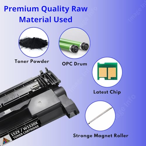 Image of ImageInfo HIGH YEILD W1520X / 152X Compatible Toner Cartridge for HP LaserJet Pro 4004 / 4004dw / 4004dn / 4004d / MFP 4104 / MFP 4104dw / MFP 4104fdw / MFP 4104fdn with Chip 5000 Pages