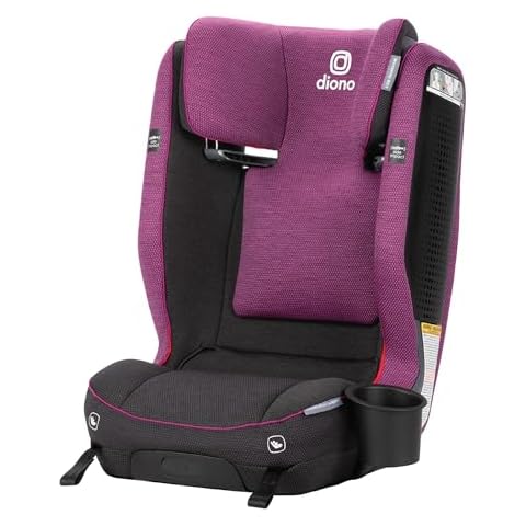 Diono Monterey 6XT SafePlus High-Back Booster, Adjustable Height and Width, Slim Fit, Easy Installation, Fits Children 40-120 lbs. (Purple Plum) Cover