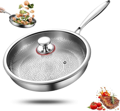 Generisch 2026 Neue Tovara Titanium Pro Pfanne，24/26/28/30/32cm Tovara Titan Pfanne Unbeschichtet Mit Deckel，Multifunctional Pots&Pans Set FüR Die Hausmannskost (Mit Deckel, 24CM)