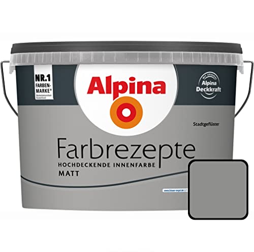Alpina Farbrezepte Innenfarbe – Stadtgeflüster matt – Wandfarben für einzigartige Farbwirkungen und Raumstimmungen – atmungsaktiv, tropfgehemmt und strapazierfähig – 2,5L Alpina Farbrezepte Innenfarbe – Stadtgeflüster matt – Wandfarben für einzigartige Farbwirkungen und Raumstimmungen – atmungsaktiv, tropfgehemmt und strapazierfähig – 2,5L