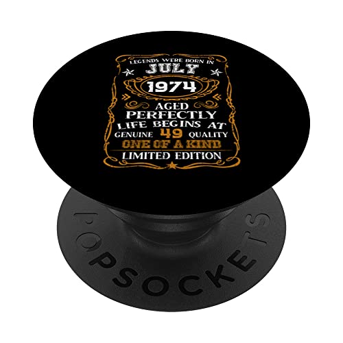 Regalos de cumpleaños 49 de julio de 1974 PopSockets PopGrip Intercambiable