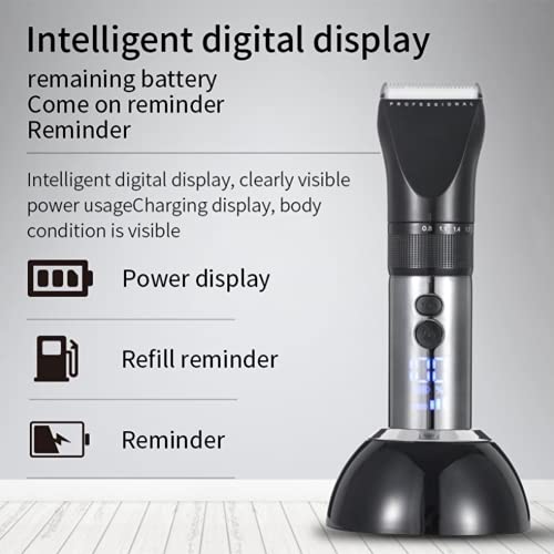 4 In1 Professional Hair Clipper Cordless Clippers Hair Trimmer Beard Shaver Electric Haircut Kit Ceramic Blade Waterproof Rechargeable Battery Led Display For Men And Family Use Adjustable #TOP5