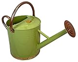 Selections Sage Green & Copper Colour Metal Watering Can (9 Litre)