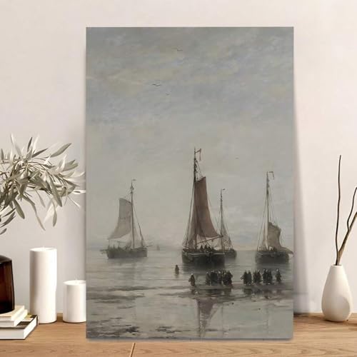 Décoration vintage marine impression sur toile 60x90 cm encadrée
