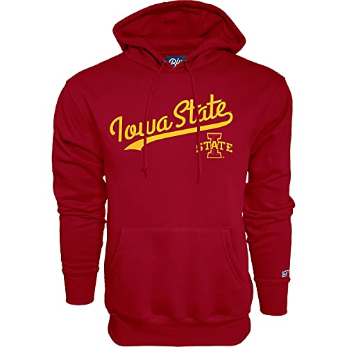 Blue 84 Men's Iowa State Cyclones Hoodie Cursive Team Color, Team Color, Large