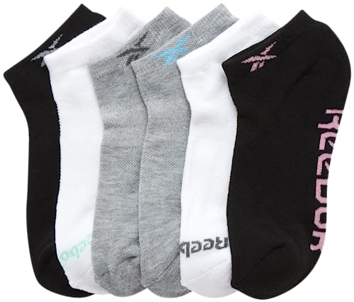 Image of Reebok Womens Low Cut Socks 6 Pack Cushioned Athletic Performance Socks | Breathable, Moisture-Wicking Fabric with Arch Support, a Comfort Toe Seam and Flexible Stretch Fit