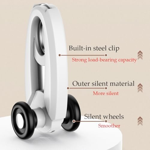 Heavy Duty Double Row Curtain Track 14.8FT Aluminum - Silent Adjustable Ceiling Mount for Room Dividers & Curtains, 70-600cm Sliding Rail Set, Durable & Quiet Operation