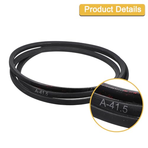 Image of uxcell 3 Pack A41 1 /2 Classic Wrapped V-Belt, 43 inch Outside Circumference, Black, Industrial Rubber V-Belt