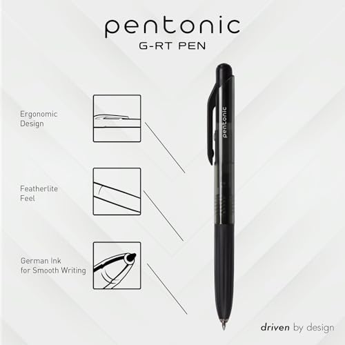Pentonic G-RT Bolígrafos Retráctiles Gel 10 Colores miniatura 2