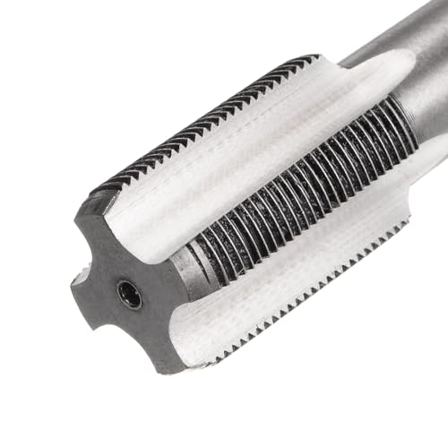 Uxcell A23102300UX0467 Metric Hand Tap M27 Thread 1.5 Pitch 4 Straight Flutes H2 Alloy Tool Steel Bottom & Taper Screw Tap Set Tapping Tools thumb #4