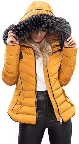 mustard puffa coat