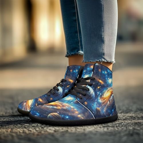 Binienty Men's Wide Barefoot Shoes High Top Minimalist Sneakers Anti Skid Zero Drop Sport Shoes US 6-144