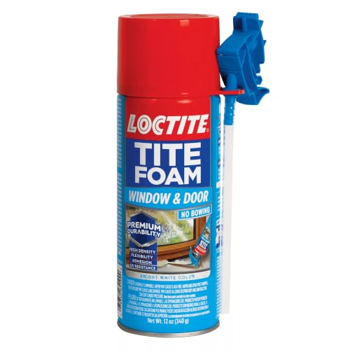 Image of Loctite Tite Foam Window & Door, Bright White Insulating Foam Sealant, 12 oz Can, Pack of 12