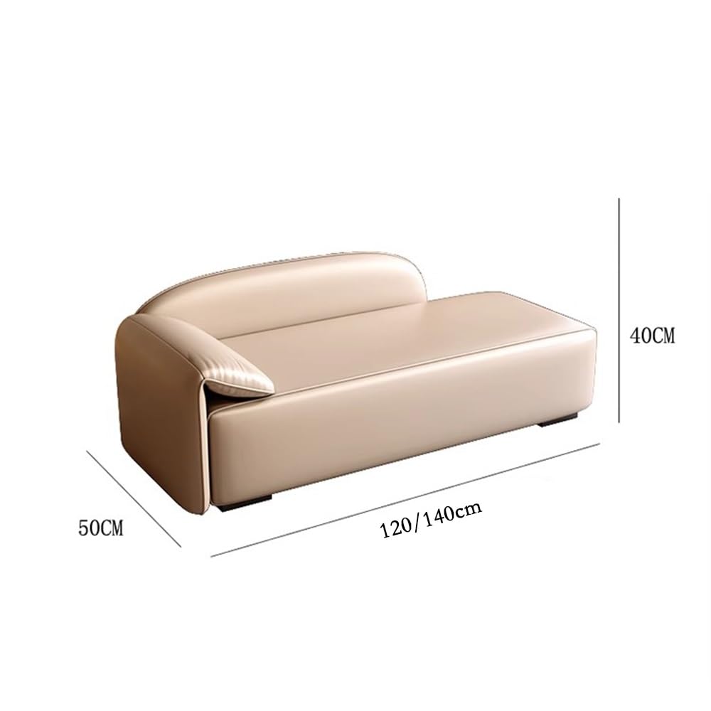Ławka do łóżka Lekki luksusowy stołek na łóżko do sypialni Sofa z funkcją spania Nordic Simple ławka buty sklep odzieżowy leżanka(Beige,Średni)