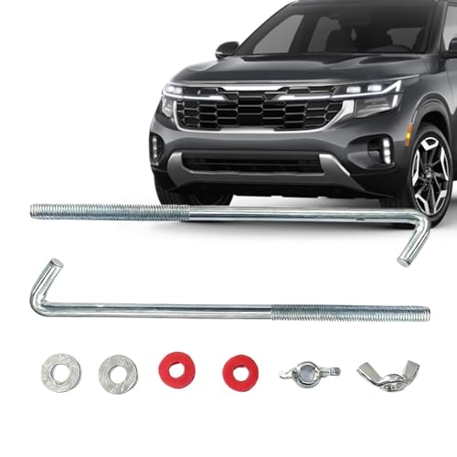 Pernos De Batería De Motocicleta - 2 Piezas Tornillos De Terminal De Repuesto De Metal Sujetadores Resistentes De 19-27 Cm | Hardware De Fijación De Batería Para Taller De Garaje Marino De Camión SUV