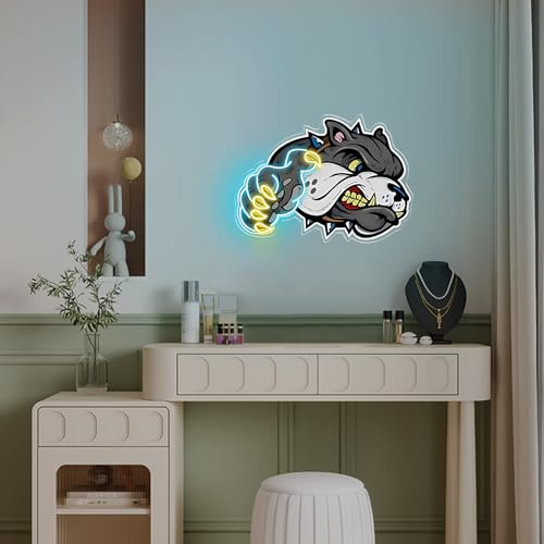 Image of Dog's Paw Cool Stuff for Boys Room,Neon Lights for Bedroom,Bar Decorations for Home,Neon Signs for Wall Decor,Led Signs for Bedroom Wall,Sports Room Decor