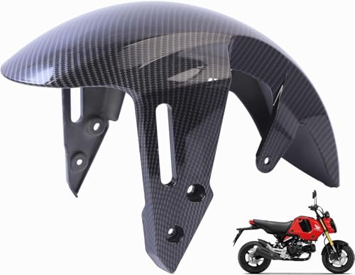 Image of Mokuo Motorcyle Fairing Parts,Front Fender in ABS Material Compatible with 2021-2024 Honda Grom Msx 125 SF,Carbon Fibre Color