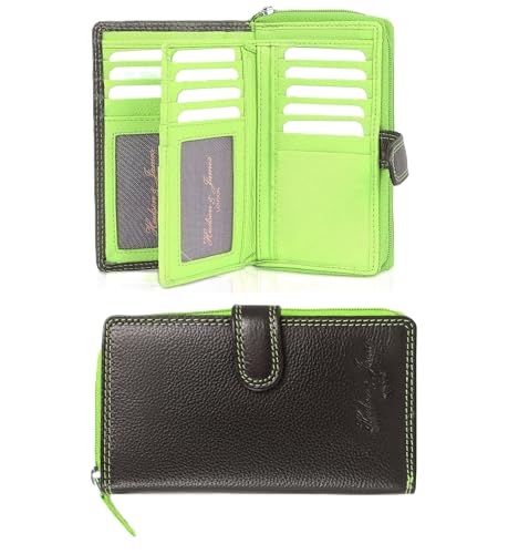 Portefeuille RFID en cuir véritable Hudson & James chic et minimaliste