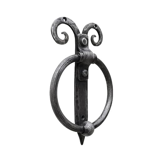 Hand Forged Metal Door Knocker Wrought Iron Hardware Door Knocker Blacksmith Door Knocker Handmade Rustic Door Knocker Home Classic Look Black Antique Finish Door Knocker By Living Ideas #TOP1