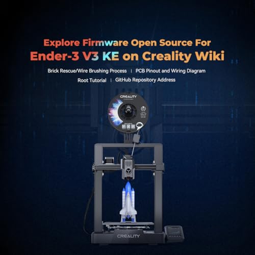 Creality Ender-3 V3 KE 3D Drucker, 500mm/s schnellere Druckgeschwindigkeit FDM Drucker mit Auto-Nivellierung, 3D Printer mit Sprite Direct Extruder, Druckgröße 220x220x240mm
