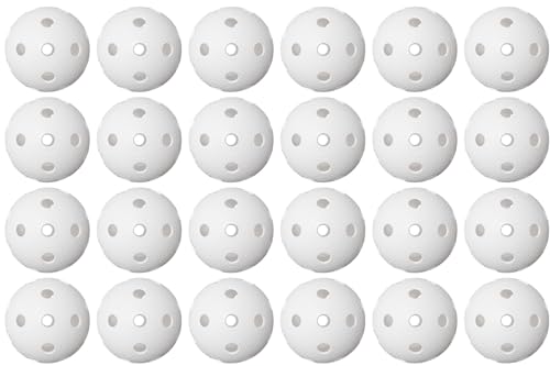 Fat Pipe Floorball Ball Set 24 Stück Team Edition - Unihockey Trainingsball Wettkampfball IFF geprüft - Lochball Ø 72 mm weiß - offizieller Spielball aus PE Kunststoff