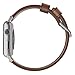 NOMAD Modern Band for Apple Watch 44mm/42mm | Rustic Brown Horween Leather | Silver Hardware