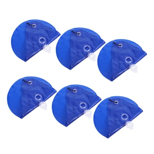 TOYANDONA 6piezas Bolsa De Agua para Piscina con Ganchos De Colgantes Resistentes Fugas para Cubrir Piscinas Elevadas y Proteger Invierno Color Azul Oscuro