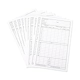 LZFAN Golf Scorecard Holder & Yardage Book Cover, Golf Accessories Black Premium Leather Yardage Book Holders Cover (10pcs Scorecard Book)