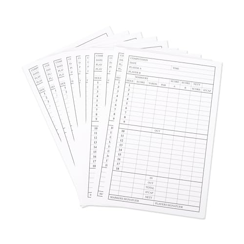 LZFAN Golf Scorecard Holder & Yardage Book Cover, Golf Accessories Black Premium Leather Yardage Book Holders Cover (10pcs Scorecard Book)