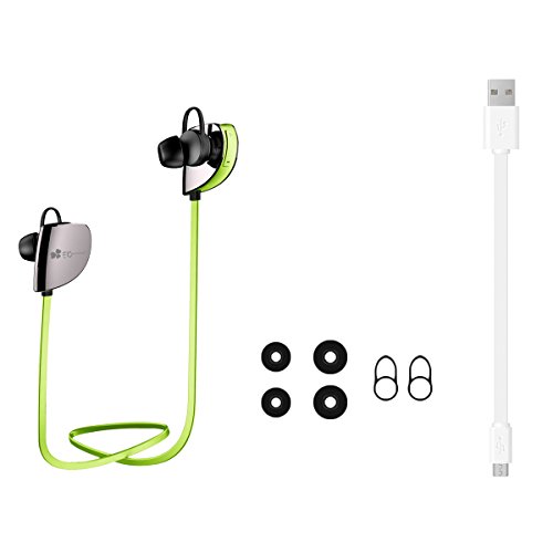 EC TECHNOLOGY Auriculares Bluetooth 4.1 Micrófono Incorporado para Deportivos Anti-Sudor - Verde