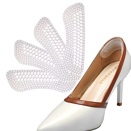 4 STÜCKE Fersengriffe, High Heel Pads für Damen, Gel-Schuheinlagen, Liner Pads, selbstklebende Fersenpolster, Anti-Rutsch-Schuhpolster, verhindern Reibungsblasen (Transparent) Cover