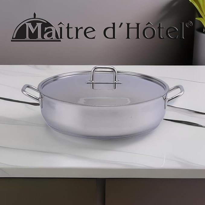 SAUTOIR 50CM MAÎTRE D'HÔTEL 26L EN INOX - INDUCTION