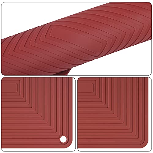 Nstezrne Trivets for Hot Dishes, Silicone Trivet Pads for Kitchen, Silicon Trivets for Hot Pots and Pans, Big Silicone Pot Holders, Trivet for Quartz Countertops, Heat Resistant Mats Set 2 Black by Nstezrne - Image 4